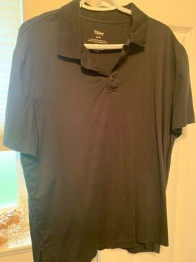 Tilley Men's Black Polo Shirt - Classic Collared Short Sleeve